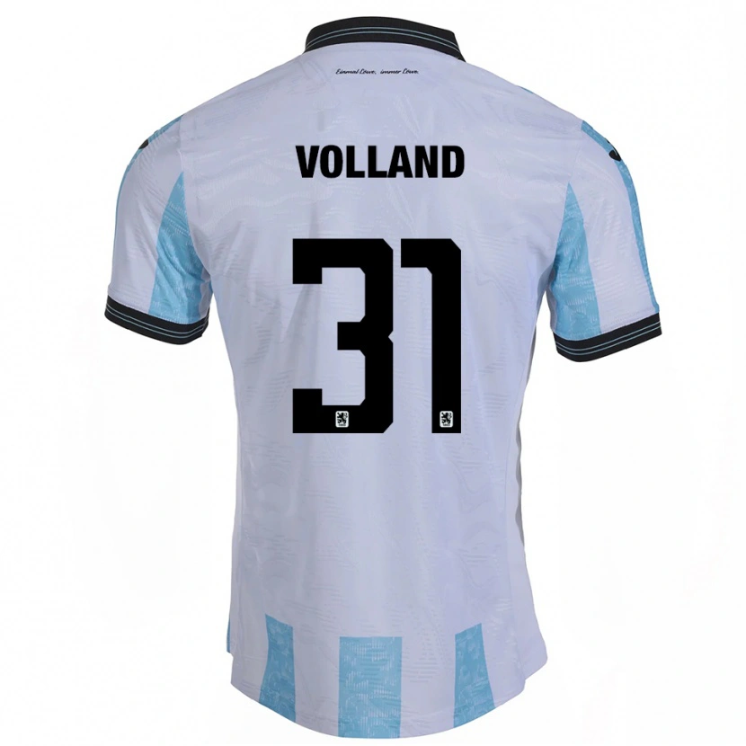 Danxen Enfant Maillot Kevin Volland #31 Blanc Bleu Ciel Tenues Domicile 2025/26 T-Shirt