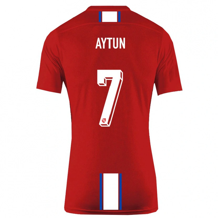 Danxen Enfant Maillot Emre Aytun #7 Rouge Blanc Tenues Domicile 2025/26 T-Shirt