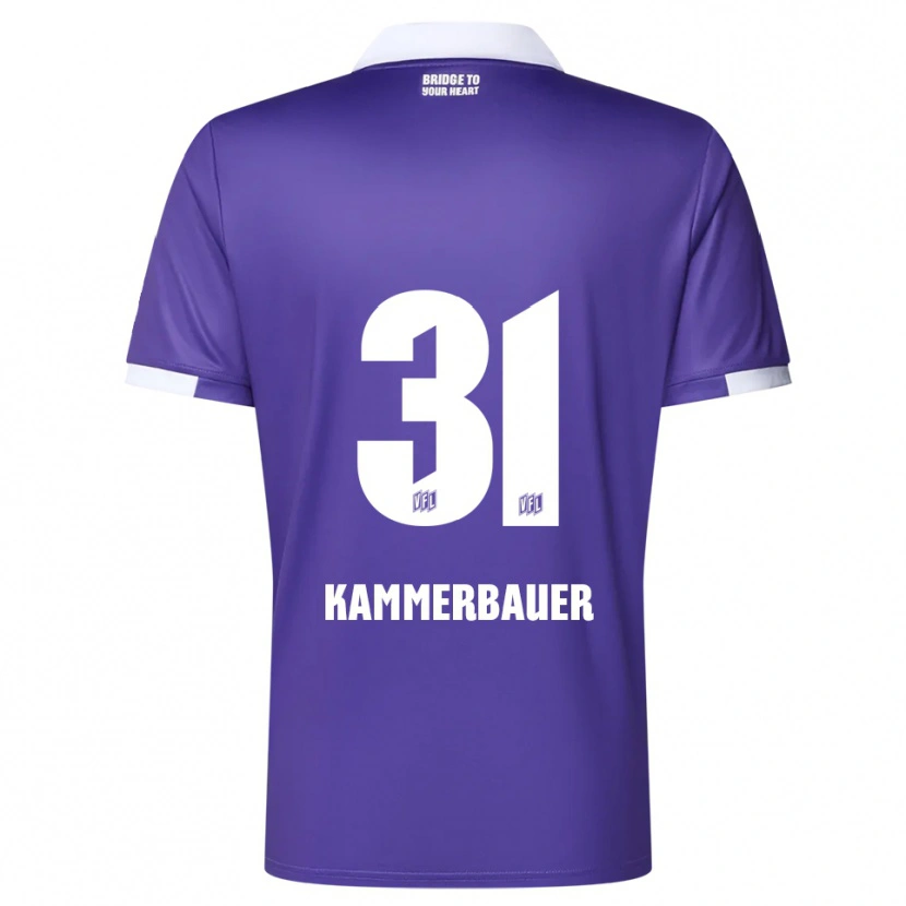Danxen Enfant Maillot Patrick Kammerbauer #31 Violet Blanc Tenues Domicile 2025/26 T-Shirt