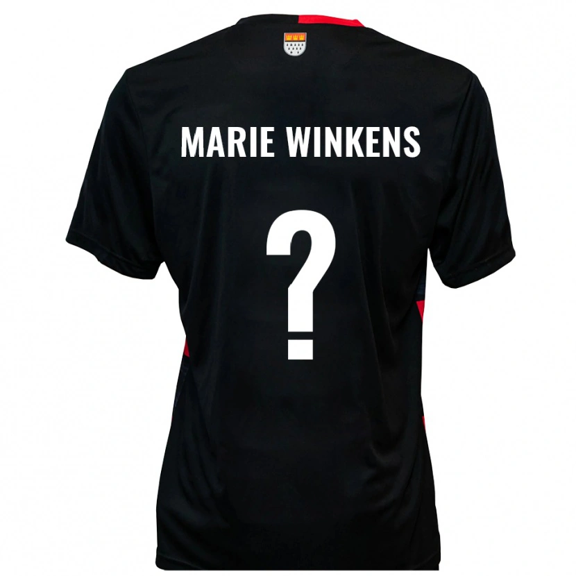 Danxen Enfant Maillot Joelina Marie Winkens #0 Noir Rouge Tenues Domicile 2025/26 T-Shirt