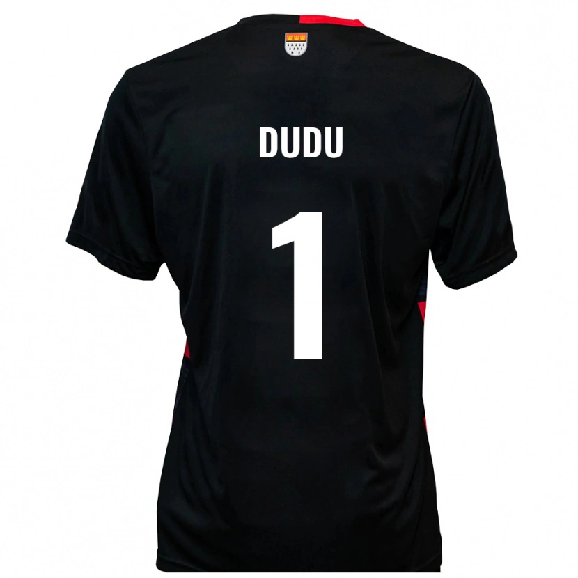 Danxen Enfant Maillot Dudu #1 Noir Rouge Tenues Domicile 2025/26 T-Shirt