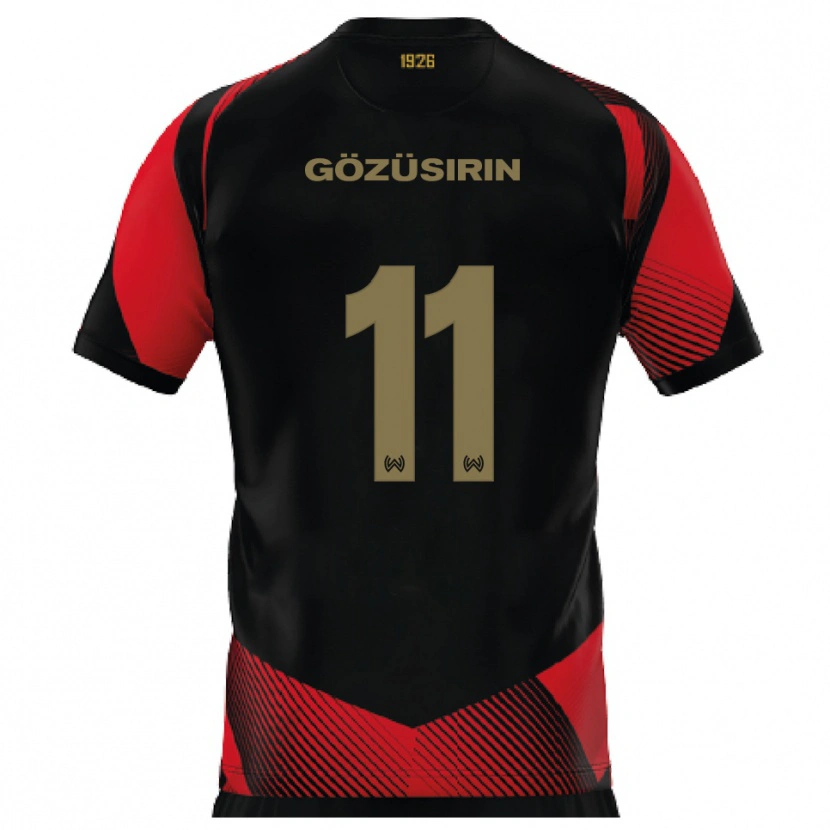 Danxen Enfant Maillot Tarik Gözüsirin #11 Noir Rouge Tenues Domicile 2025/26 T-Shirt