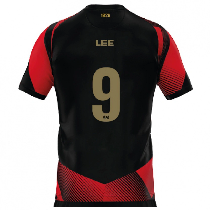 Danxen Enfant Maillot Seong-Hyun Lee #9 Noir Rouge Tenues Domicile 2025/26 T-Shirt