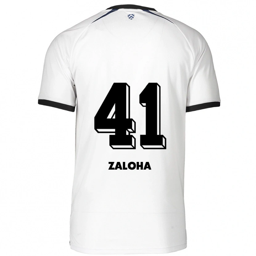 Danxen Enfant Maillot Artem Zaloha #41 Blanc Noir Tenues Extérieur 2025/26 T-Shirt