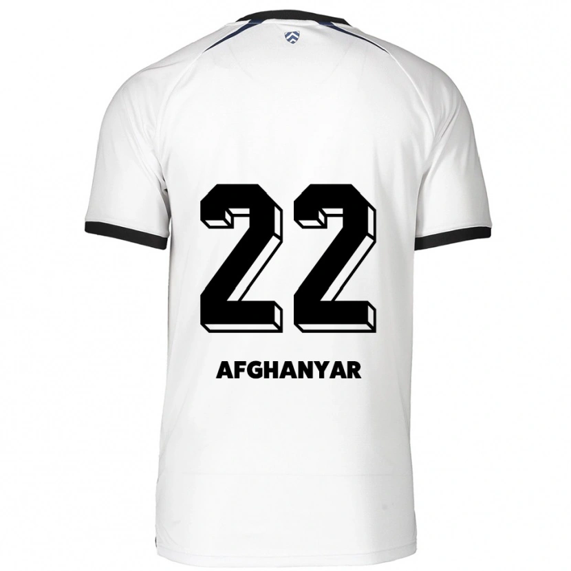 Danxen Enfant Maillot Bellal Afghanyar #22 Blanc Noir Tenues Extérieur 2025/26 T-Shirt