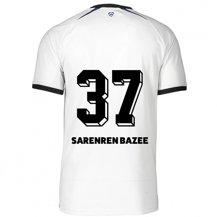 Danxen Enfant Maillot Noah Sarenren Bazee #37 Blanc Noir Tenues Extérieur 2025/26 T-Shirt