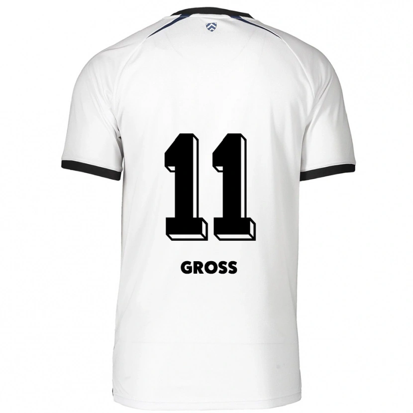 Danxen Enfant Maillot Danny Gross #11 Blanc Noir Tenues Extérieur 2025/26 T-Shirt