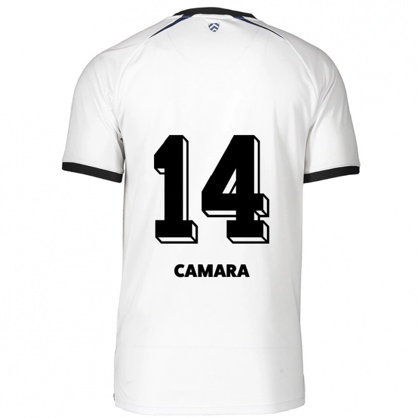 Danxen Enfant Maillot Fode Camara #14 Blanc Noir Tenues Extérieur 2025/26 T-Shirt