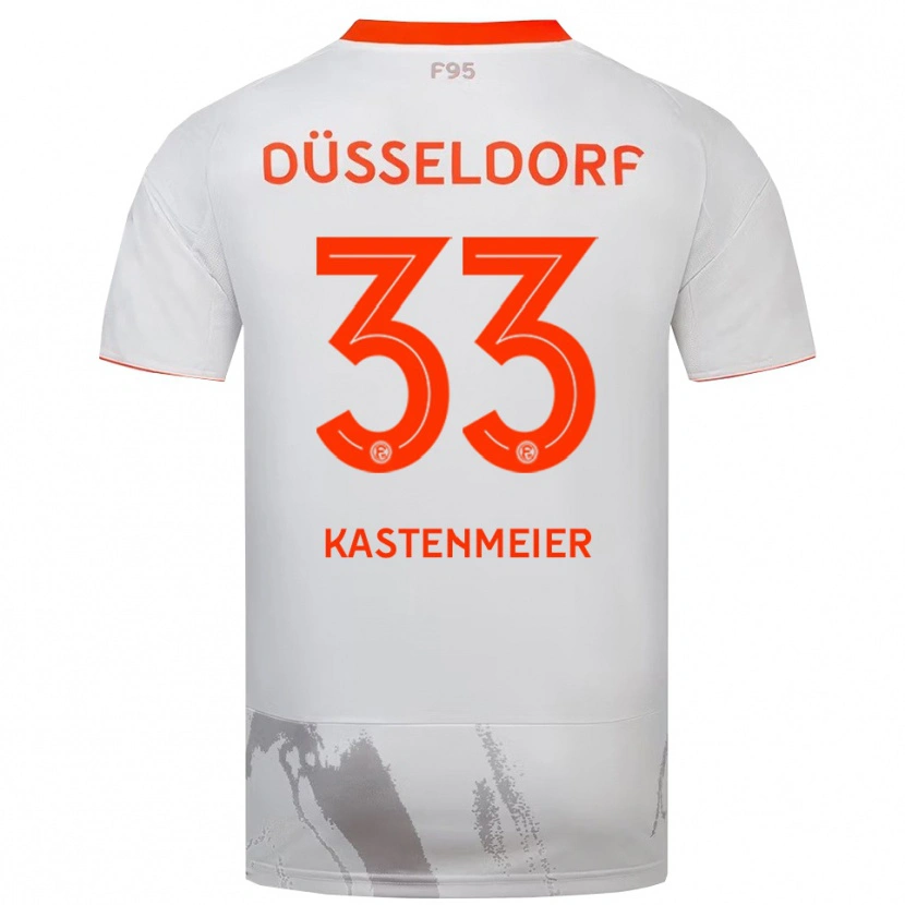 Danxen Enfant Maillot Florian Kastenmeier #33 Blanc Doréange Tenues Extérieur 2025/26 T-Shirt