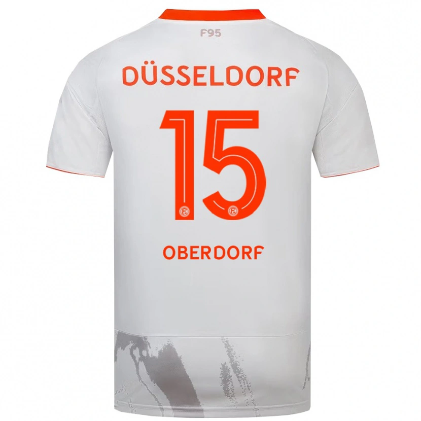 Danxen Enfant Maillot Tim Oberdorf #15 Blanc Doréange Tenues Extérieur 2025/26 T-Shirt