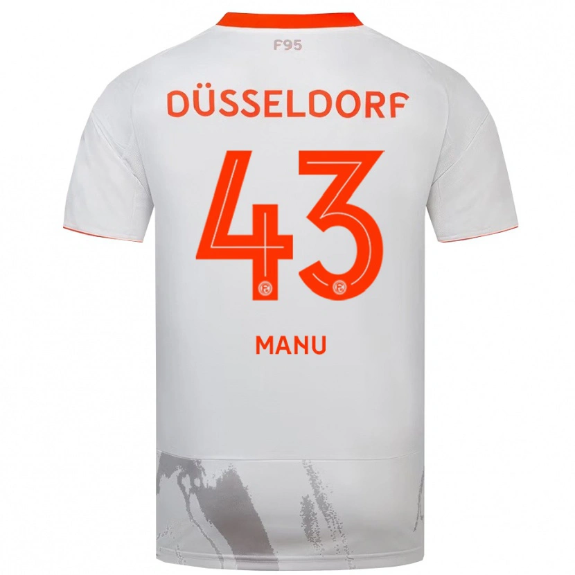Danxen Enfant Maillot King Manu #43 Blanc Doréange Tenues Extérieur 2025/26 T-Shirt