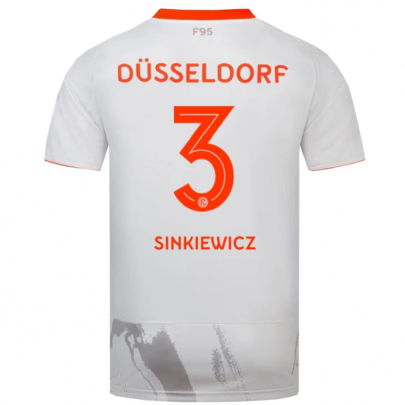 Danxen Enfant Maillot Luis Sinkiewicz #3 Blanc Doréange Tenues Extérieur 2025/26 T-Shirt