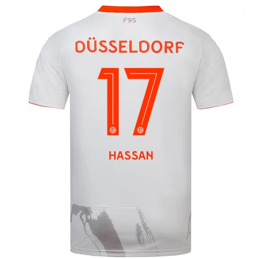Danxen Enfant Maillot Ahmad Hassan #17 Blanc Doréange Tenues Extérieur 2025/26 T-Shirt