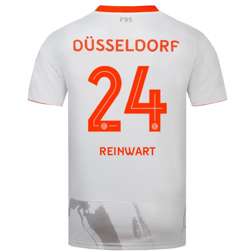 Danxen Enfant Maillot Finn Reinwart #24 Blanc Doréange Tenues Extérieur 2025/26 T-Shirt