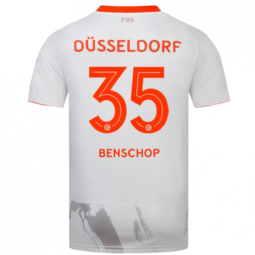 Danxen Enfant Maillot Charlison Benschop #35 Blanc Doréange Tenues Extérieur 2025/26 T-Shirt