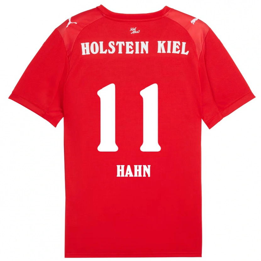 Danxen Enfant Maillot Kevin Hahn #11 Rouge Bleu Tenues Extérieur 2025/26 T-Shirt
