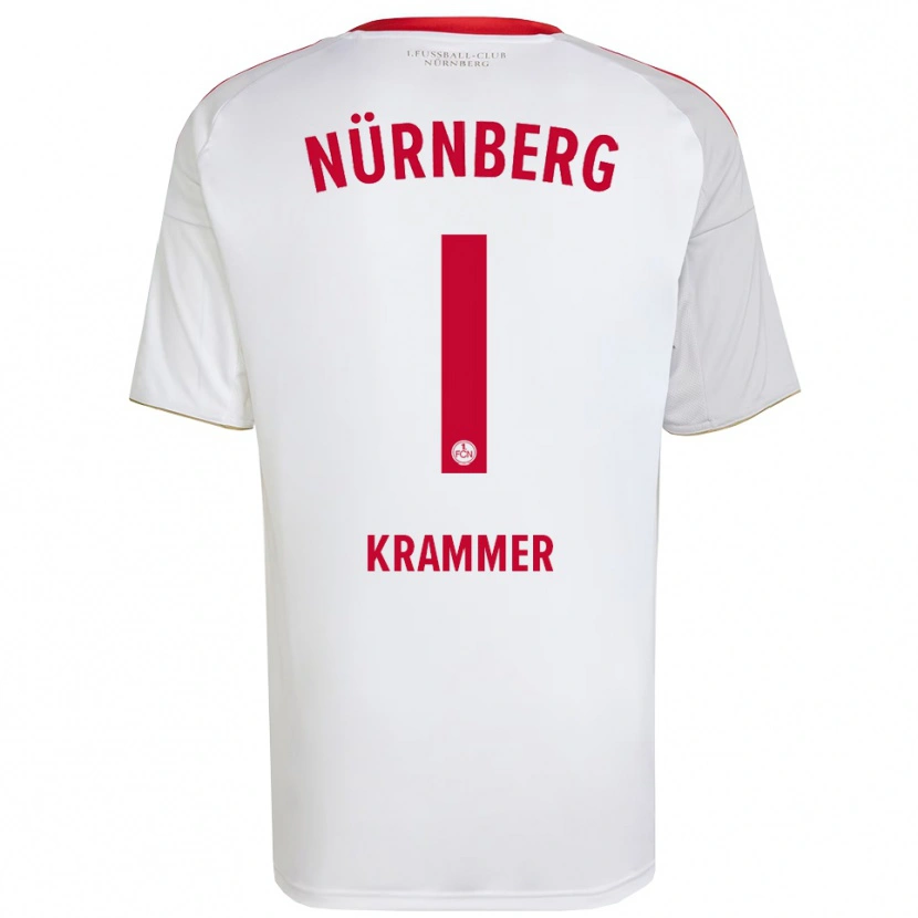 Danxen Enfant Maillot Kristin Krammer #1 Blanc Rouge Tenues Extérieur 2025/26 T-Shirt