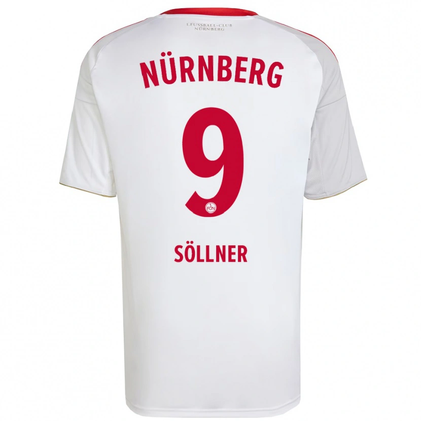 Danxen Enfant Maillot Tobias Söllner #9 Blanc Rouge Tenues Extérieur 2025/26 T-Shirt