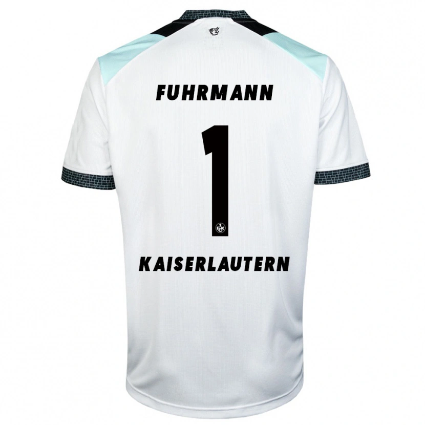 Danxen Enfant Maillot Lasse Fuhrmann #1 Blanc Noir Tenues Extérieur 2025/26 T-Shirt