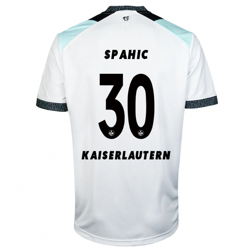 Danxen Enfant Maillot Avdo Spahic #30 Blanc Noir Tenues Extérieur 2025/26 T-Shirt