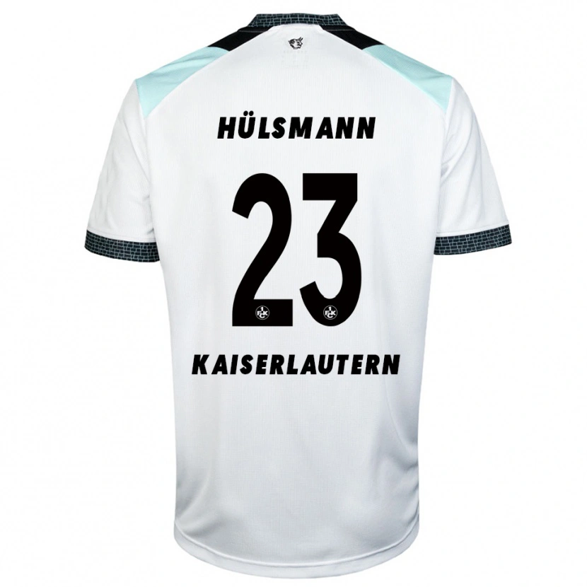 Danxen Enfant Maillot Randy Hülsmann #23 Blanc Noir Tenues Extérieur 2025/26 T-Shirt