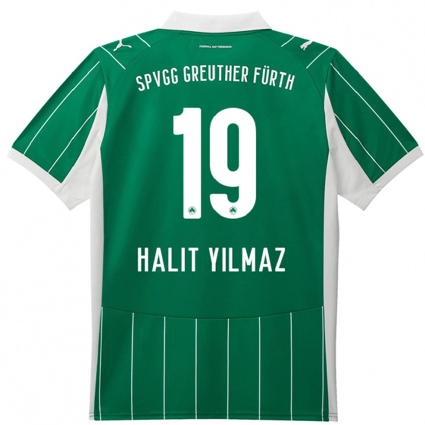 Danxen Enfant Maillot Halit Yılmaz #19 Vert Blanc Tenues Extérieur 2025/26 T-Shirt