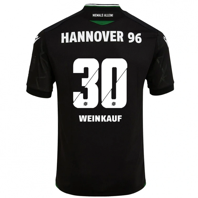 Danxen Enfant Maillot Leo Weinkauf #30 Noir Vert Tenues Extérieur 2025/26 T-Shirt