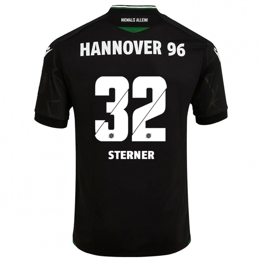 Danxen Enfant Maillot Jonas Sterner #32 Noir Vert Tenues Extérieur 2025/26 T-Shirt