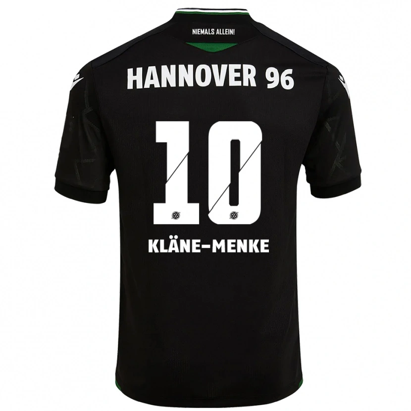 Danxen Enfant Maillot Pirmin Kläne-Menke #10 Noir Vert Tenues Extérieur 2025/26 T-Shirt