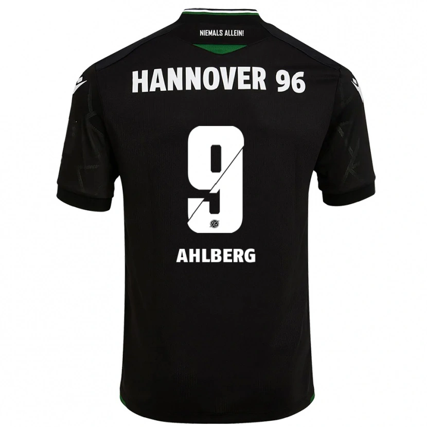 Danxen Enfant Maillot Kevin Ahlberg #9 Noir Vert Tenues Extérieur 2025/26 T-Shirt