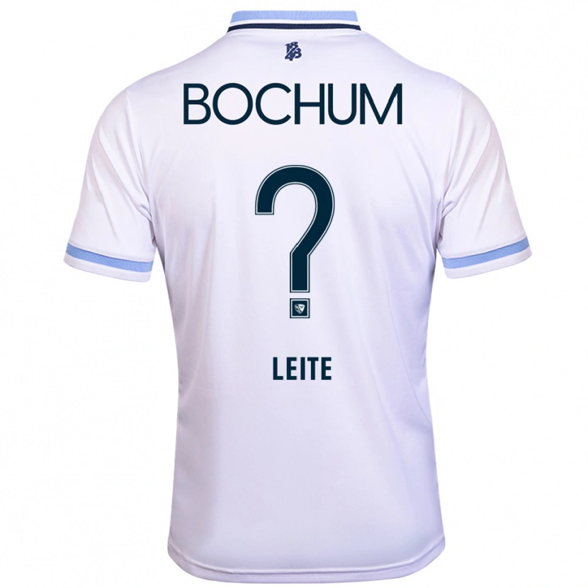 Danxen Enfant Maillot Ana Leite #0 Blanc Bleu Ciel Tenues Extérieur 2025/26 T-Shirt