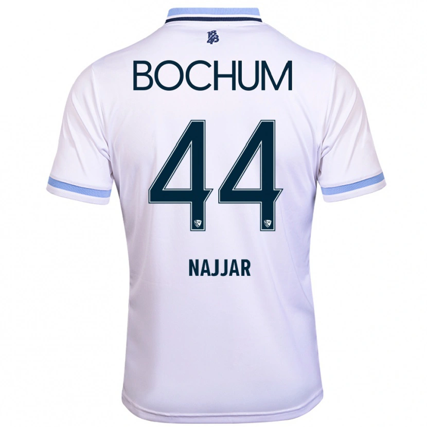 Danxen Enfant Maillot Jamil Najjar #44 Blanc Bleu Ciel Tenues Extérieur 2025/26 T-Shirt