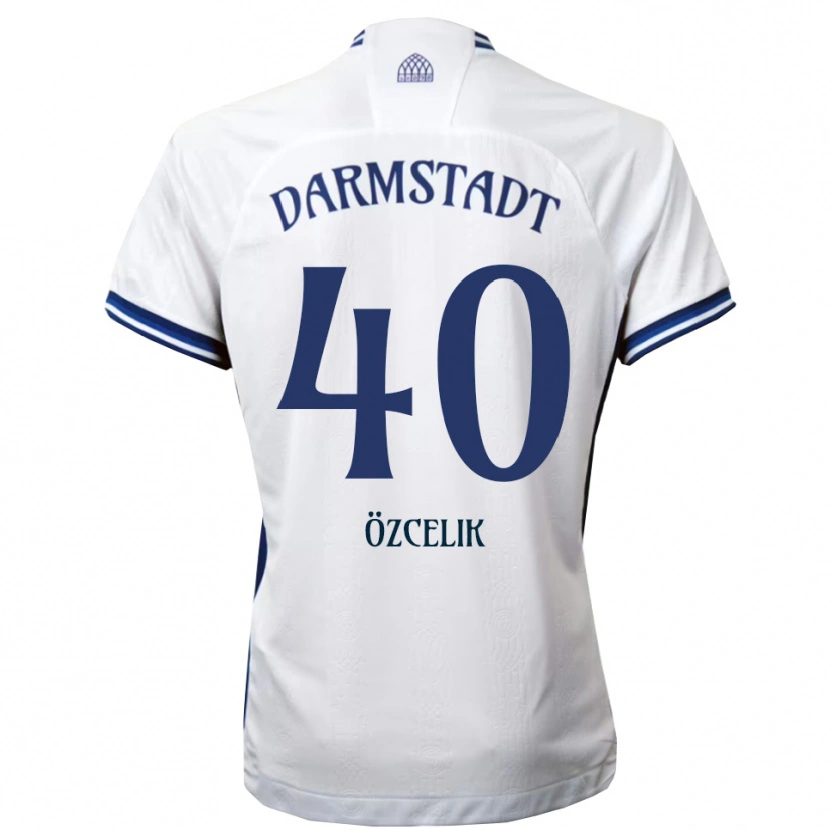 Danxen Enfant Maillot Mehmet Özçelik #40 Blanc Bleu Tenues Extérieur 2025/26 T-Shirt