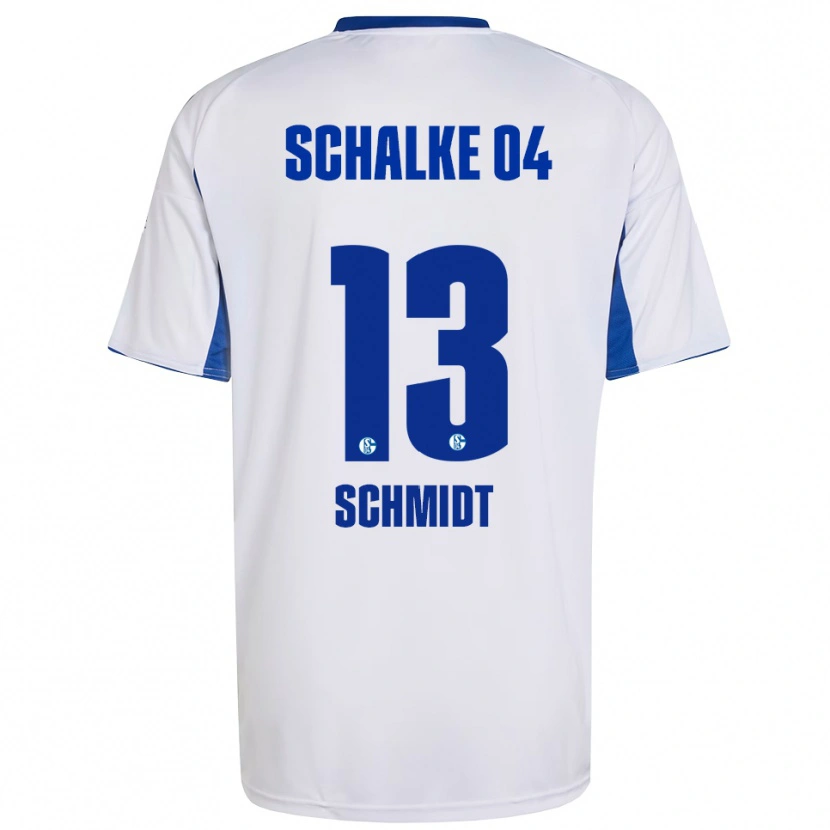 Danxen Enfant Maillot Sophie Schmidt #13 Blanc Bleu Tenues Extérieur 2025/26 T-Shirt