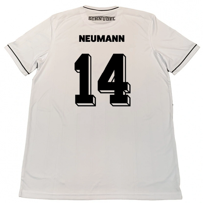 Danxen Enfant Maillot Felix Neumann #14 Blanc Noir Tenues Extérieur 2025/26 T-Shirt