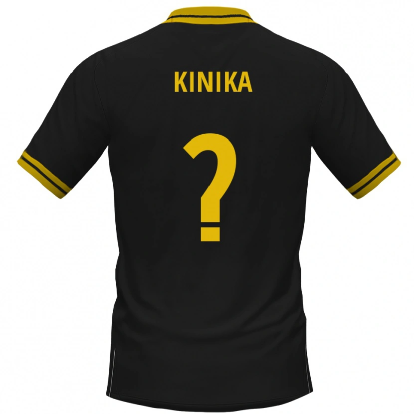 Danxen Enfant Maillot Darryl Kinika #0 Noir Jaune Tenues Extérieur 2025/26 T-Shirt
