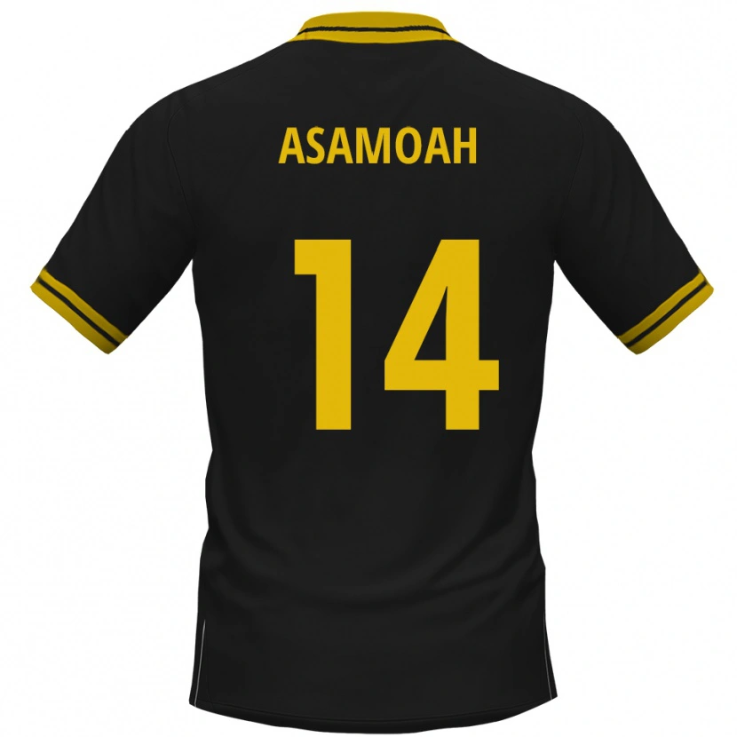 Danxen Enfant Maillot Jaden Asamoah #14 Noir Jaune Tenues Extérieur 2025/26 T-Shirt