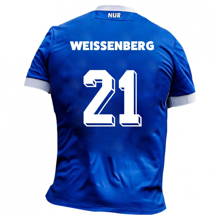 Danxen Enfant Maillot Shawn Weißenberg #21 Bleu Blanc Tenues Extérieur 2025/26 T-Shirt