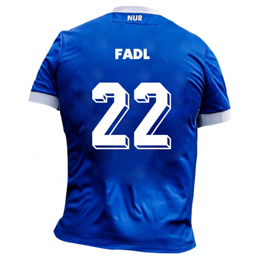 Danxen Enfant Maillot Jad Fadl #22 Bleu Blanc Tenues Extérieur 2025/26 T-Shirt