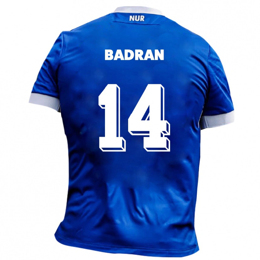 Danxen Enfant Maillot Ahmad Badran #14 Bleu Blanc Tenues Extérieur 2025/26 T-Shirt