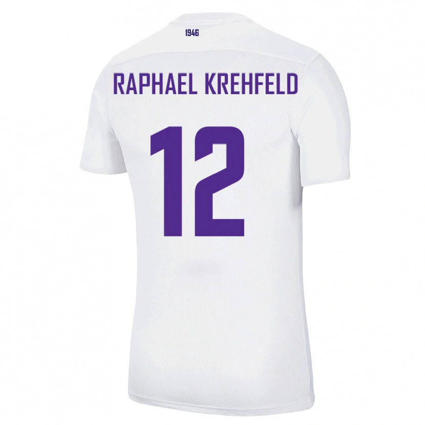 Danxen Enfant Maillot Luca Raphael Krehfeld #12 Blanc Vert Tenues Extérieur 2025/26 T-Shirt
