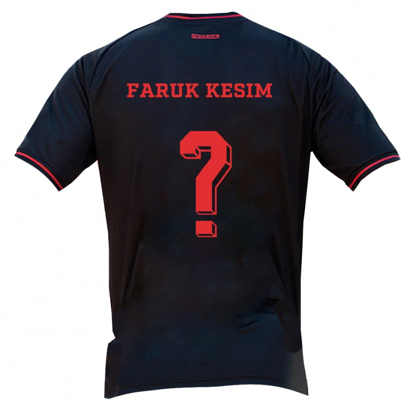 Danxen Enfant Maillot Efkan Faruk Kesim #0 Noir Rouge Blanc Tenues Extérieur 2025/26 T-Shirt