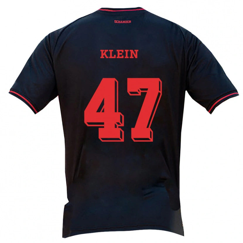 Danxen Enfant Maillot David Klein #47 Noir Rouge Blanc Tenues Extérieur 2025/26 T-Shirt