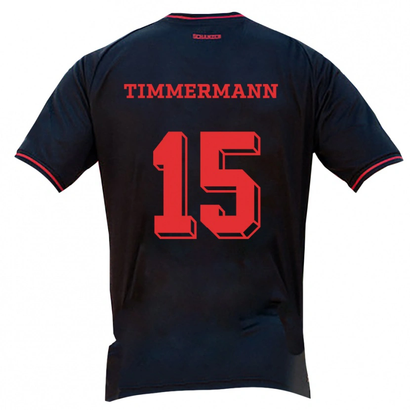 Danxen Enfant Maillot Ina Timmermann #15 Noir Rouge Blanc Tenues Extérieur 2025/26 T-Shirt
