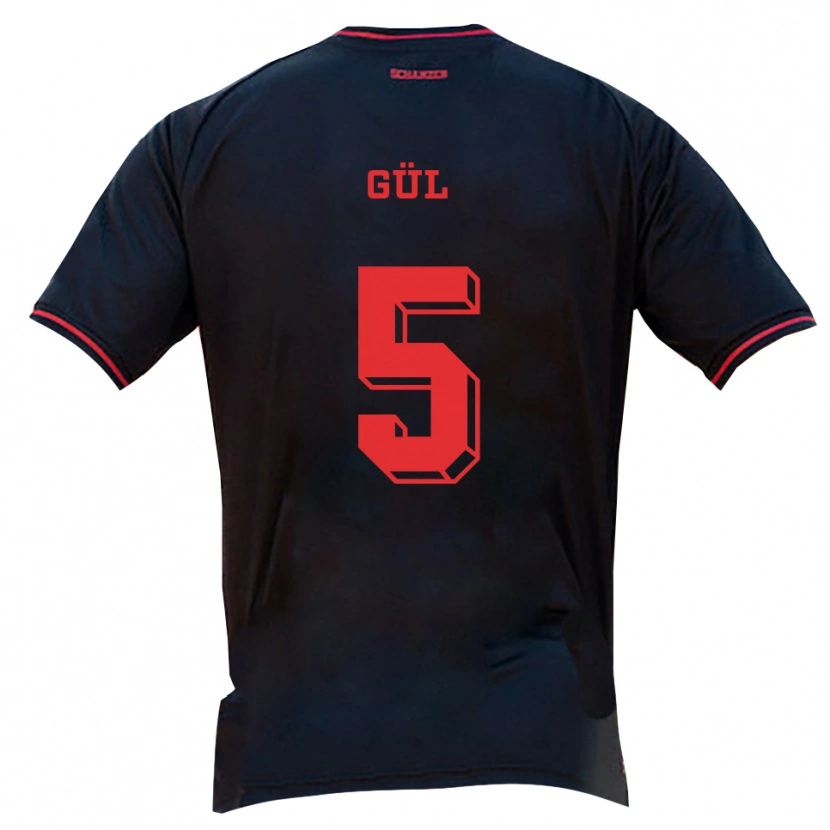 Danxen Enfant Maillot Emre Gül #5 Noir Rouge Blanc Tenues Extérieur 2025/26 T-Shirt