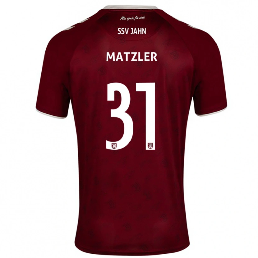 Danxen Enfant Maillot Leo Mätzler #31 Bourgogne Blanc Tenues Extérieur 2025/26 T-Shirt