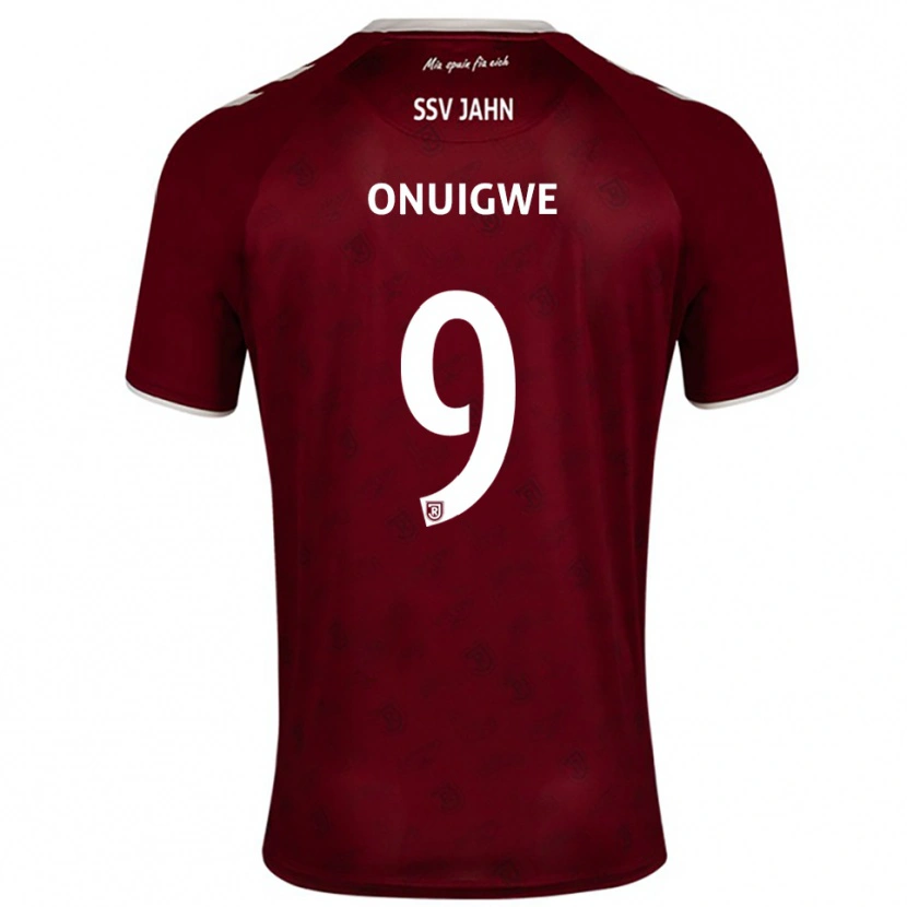 Danxen Enfant Maillot Kelvin Onuigwe #9 Bourgogne Blanc Tenues Extérieur 2025/26 T-Shirt
