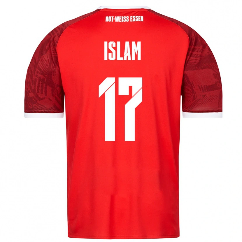 Danxen Enfant Maillot Arda Islam #17 Rouge Bourgogne Blanc Tenues Extérieur 2025/26 T-Shirt