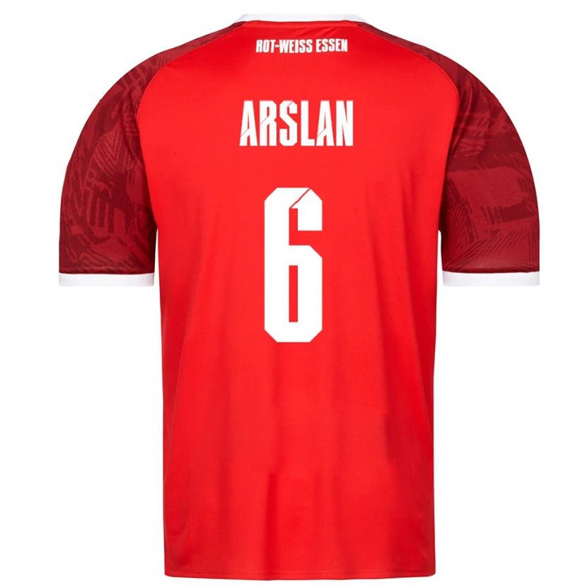 Danxen Enfant Maillot Ahmet Arslan #6 Rouge Bourgogne Blanc Tenues Extérieur 2025/26 T-Shirt