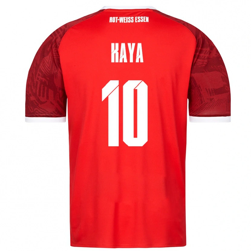 Danxen Enfant Maillot Kamil Kaya #10 Rouge Bourgogne Blanc Tenues Extérieur 2025/26 T-Shirt